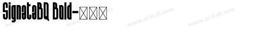 SignataBQ Bold字体转换
